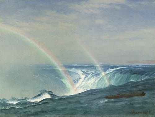 Albert Bierstadt Home of the Rainbow, Horseshoe Falls, Niagara China oil painting art